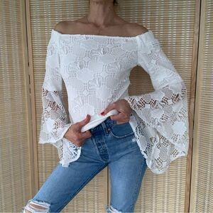 Airlie Santorini Lace Bodysuit in White - Revolve - Women’s Size US 6M